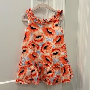 Janie and Jack girls floral ruffle dress 3T